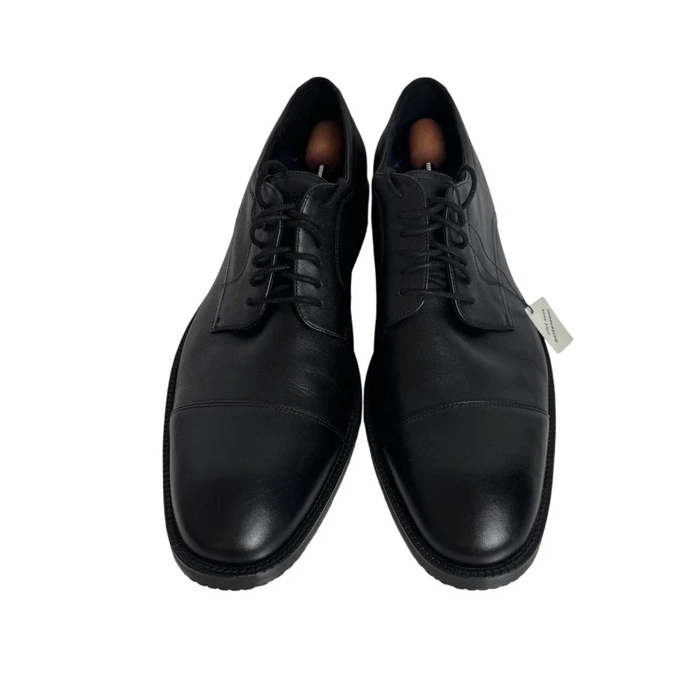 NWT Cole Haan ME‎ Cap Oxford Shoes Mens Size 9 Black Waterproof Leather Oxford